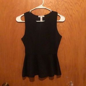 Black Ruffle Tank Top